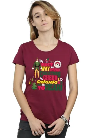 Elf Camiseta manga larga Christmas Cheer para mujer