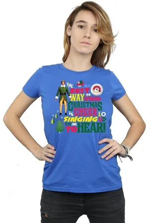 Elf Camiseta manga larga Christmas Cheer para mujer