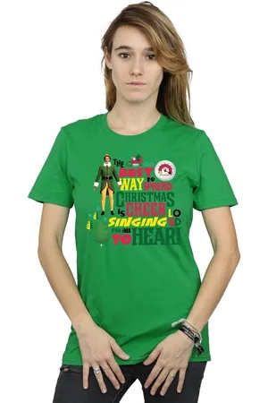 Elf Camiseta manga larga Christmas Cheer para mujer