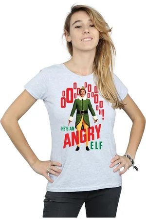 Elf Camiseta manga larga Angry para mujer
