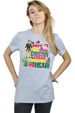 Elf Camiseta manga larga Christmas Cheer para mujer