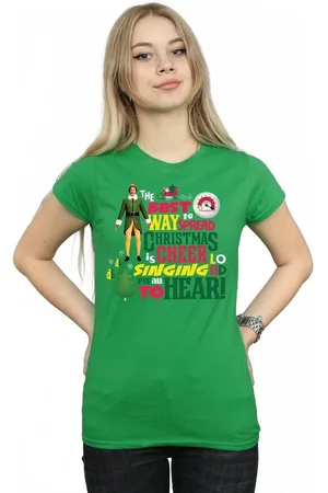 Elf Camiseta manga larga Christmas Cheer para mujer