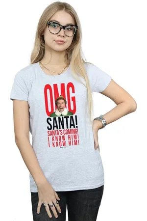 Elf Camiseta manga larga OMG I Know Him para mujer