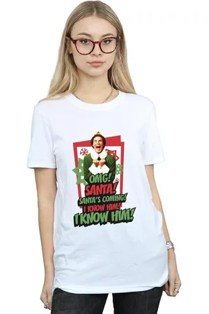 Elf Camiseta manga larga OMG Santa para mujer