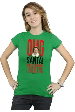Elf Camiseta manga larga OMG I Know Him para mujer