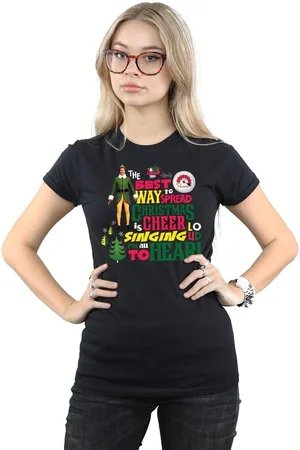 Elf Camiseta manga larga Christmas Cheer para mujer