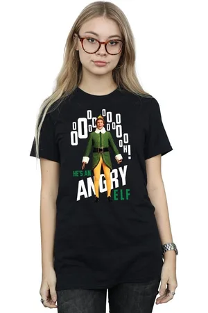 Elf Camiseta manga larga Angry para mujer