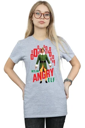 Elf Camiseta manga larga Angry para mujer