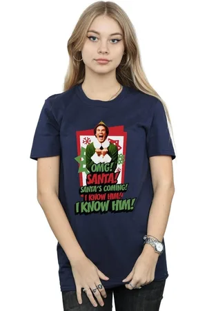 Elf Camiseta manga larga OMG Santa para mujer