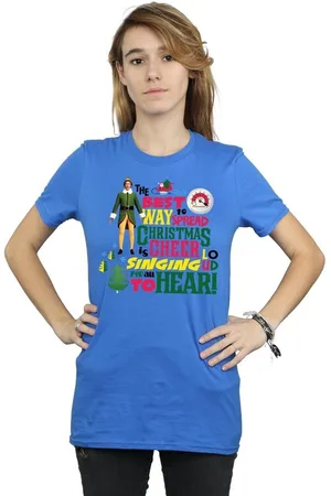 Elf Camiseta manga larga Christmas Cheer para mujer