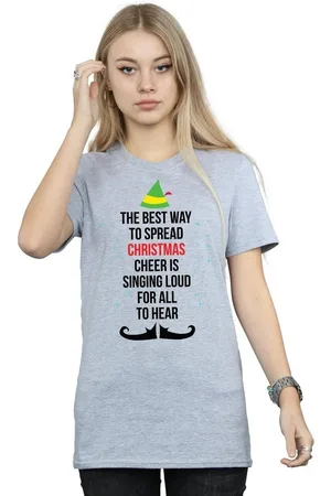 Elf Camiseta manga larga Christmas Cheer para mujer