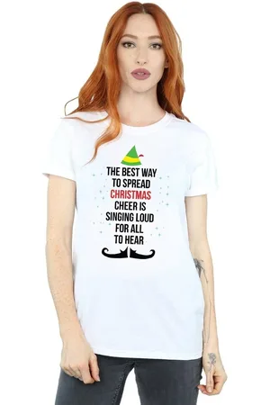 Elf Camiseta manga larga Christmas Cheer para mujer