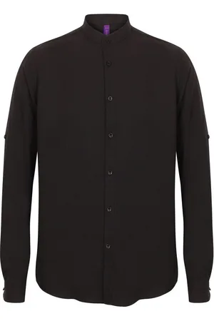 Henbury Camisa manga larga H592 para hombre