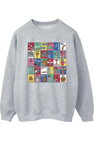 Dessins Animés Jersey Grid Squares para mujer