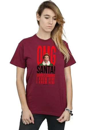 Elf Camiseta manga larga OMG I Know Him para mujer