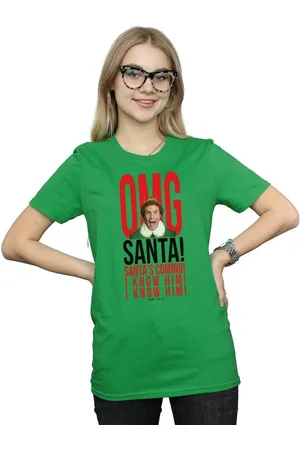 Elf Camiseta manga larga OMG I Know Him para mujer
