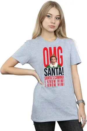 Elf Camiseta manga larga OMG I Know Him para mujer