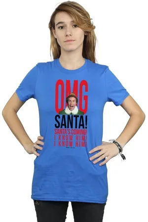 Elf Camiseta manga larga OMG I Know Him para mujer