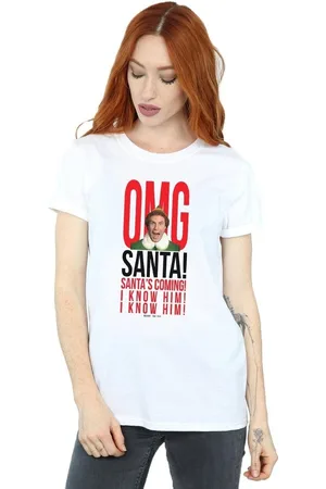 Elf Camiseta manga larga OMG I Know Him para mujer