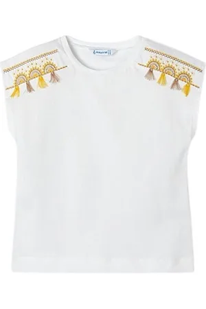 Mayoral Tops y Camisetas Camiseta m/c bordados para niña