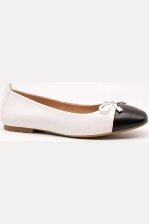 Unisa Bailarinas Belle WHITE/BLK para mujer