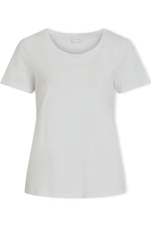 VILA Jersey Noos Top Sus O-Neck - Optical Snow para mujer