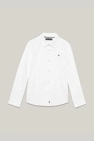 Tommy Hilfiger Camisa manga larga KB0KB08868 HEMP-YBR WHITE para niño