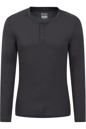 Mountain Warehouse Camiseta manga larga Talus Henley para hombre