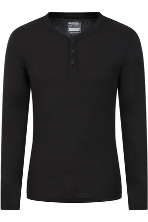 Mountain Warehouse Camiseta manga larga Talus Henley para hombre