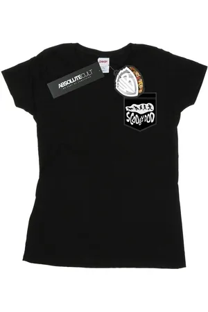 Scooby-Doo Camiseta manga larga Faux Pocket para mujer