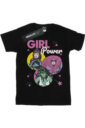 Marvel Camiseta manga larga Girl Power para hombre