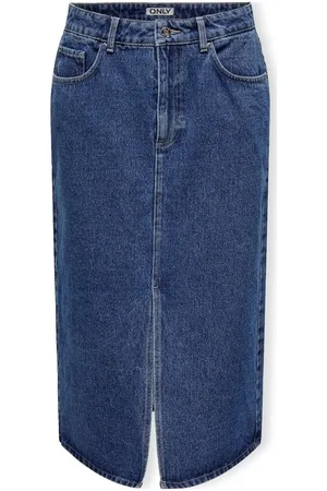 ONLY Falda Noos Bianca Midi Skirt - Medium Blue Denim para mujer