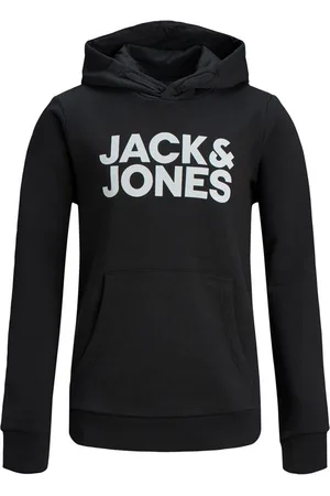 JACK & JONES Jersey 12152841 JJECORP LOGO SWEAT HOOD SS19 BLACK para niño