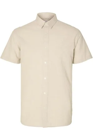 SELECTED Camisa manga larga 16092495 LINEN SHIRT SS-PURE CASHMERE para hombre