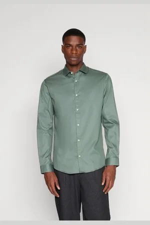 JACK & JONES Camisa manga larga 12097662 PARMA-BALSAM GREEN para hombre