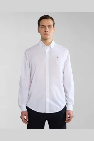 Napapijri Camisa manga larga G-GRAIE NP0A4H1E-002 WHITE para hombre
