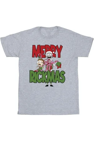 Rick and Morty Camiseta manga larga Merry Rickmas para hombre