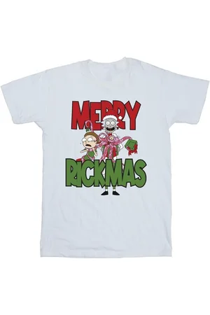 Rick and Morty Camiseta manga larga Merry Rickmas para hombre