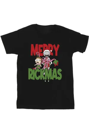 Rick and Morty Camiseta manga larga Merry Rickmas para hombre