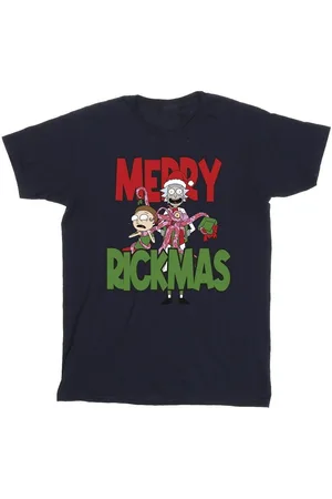 Rick and Morty Camiseta manga larga Merry Rickmas para hombre