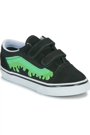 Vans Zapatillas Old Skool V GLOW SLIME BLACK/GREEN para niño