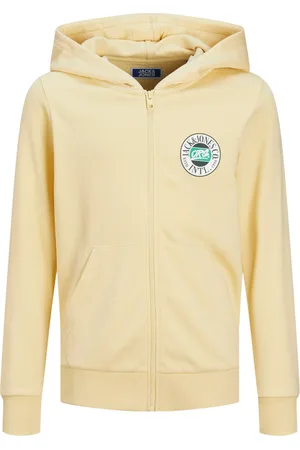 JACK & JONES Jersey 12254258 JORCOBIN SWEAT ZIP HOOD JNR ITALIAN STRAW para niño