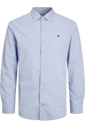 JACK & JONES Camisa manga larga 12252742 JPRBLAMARSEILLE DETAIL SHIRT L/S SMU CASHMERE BLUE para hombre