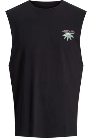 JACK & JONES Camiseta tirantes 12253914 JORTAMPA SLEEVELESS TEE SS CREW NECK BLACK para hombre