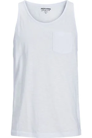 JACK & JONES Camiseta tirantes 12252180 JORTAMPA SLUB TANK TOP BRIGHT WHITE para hombre