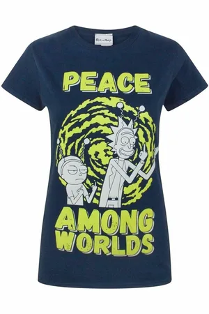 Rick and Morty Camiseta manga larga Peace Among Worlds para mujer