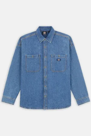 Dickies Camisa manga larga HOUSTON DK0A4YF5-CLB CLASSIC BLUE para hombre