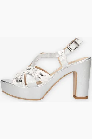 Clia Walk Sandalias ELEGANT61-ARGENTO para mujer
