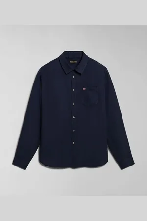 Napapijri Camisa manga larga G-LINEN LS NP0A4HQ2-176 BLU MARINE para hombre