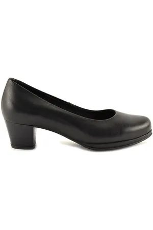 Desiree Zapatos de tacón Salones de tacón bajo negros de piel by para mujer
